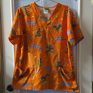 Orange Halloween Print Women's Top